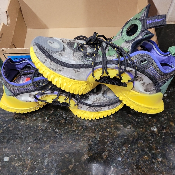 2020 Nike Flow ISPA Olive Persian Violet Yellow - Picture 3 of 6